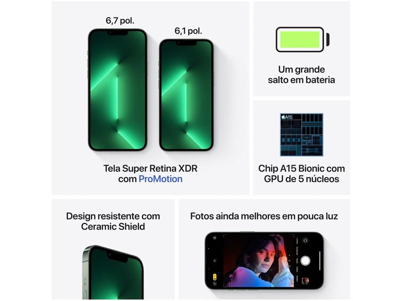 Apple iPhone 13 Pro Max 256GB Verde-alpino 6,7” - iPhone 13 Pro